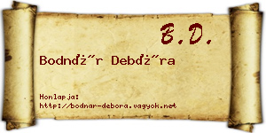 Bodnár Debóra névjegykártya